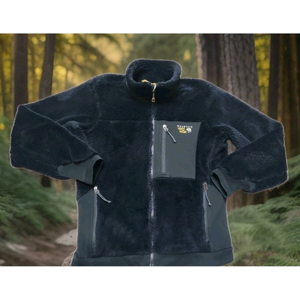 Mountain Hardwear Black Women's Full Zip Deep Pile Fleece Jacket Size S Pockets